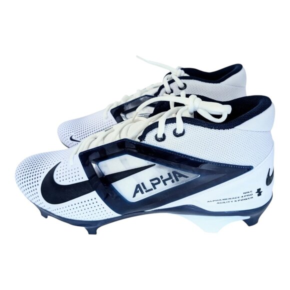 NEW Nike Alpha Menace Pro 4 Men\'s Football Cleats Size 15 Navy Blue/White main image 9